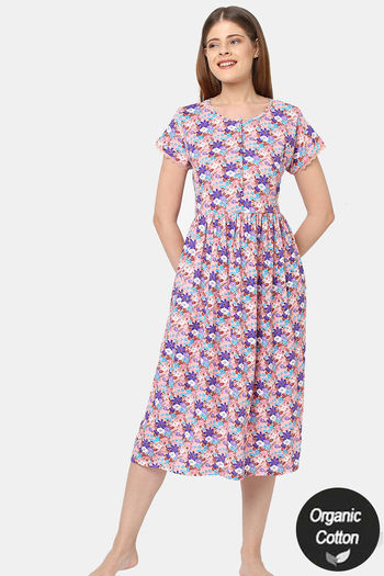 Buy Inner Sense Organic Cotton Loungewear Dress Dogwood Daisy at